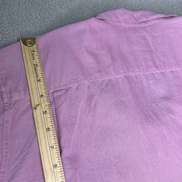 Chubbies Shirt Mens Extra Large Linen Blend Loop Collar Lavender Beach Camp XL - Picture 9 of 10